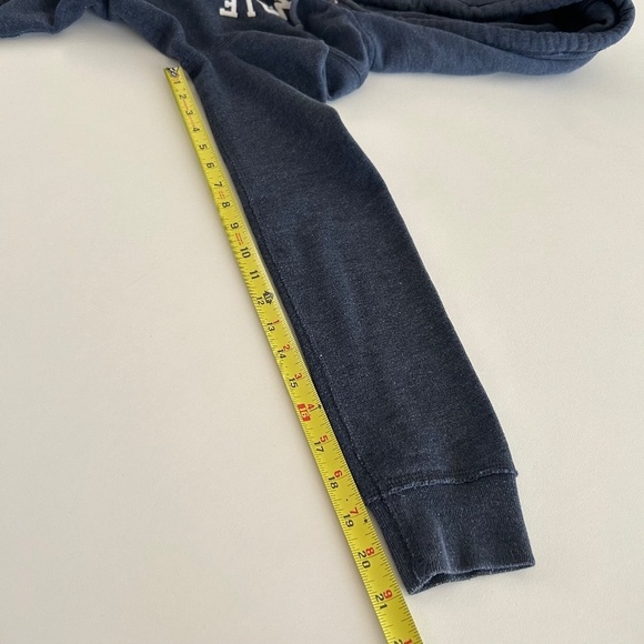 A&F Abercrombie & Fitch Sz S Navy Blue Logo Graphic Hoodie White Long Sleeve Sof - Picture 5 of 9